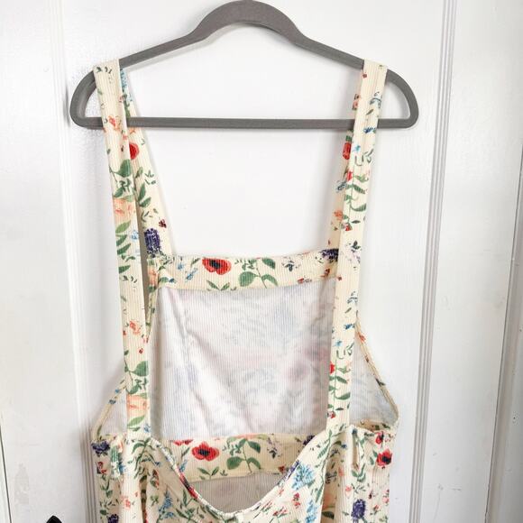 Yellow Floral Garden Jumpsuit Romper Overalls Style See Sizing Note Label 2XL - Picture 14 of 16